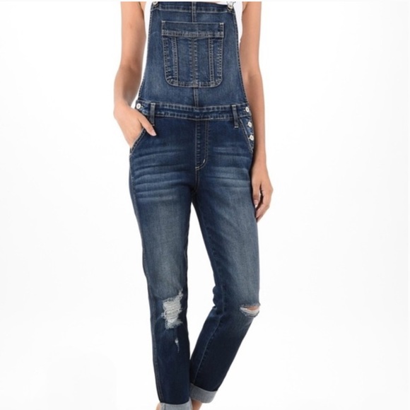 KanCan Overalls Medium Wash Size SMALL - Picture 1 of 9